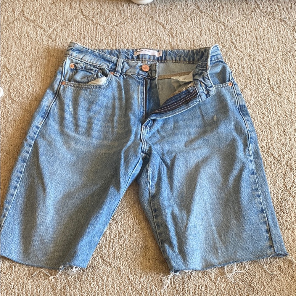 Blue Denim Cutoff Shorts